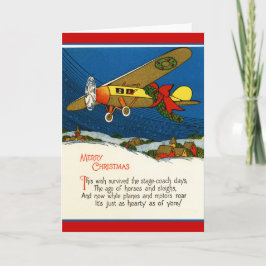 God jul flygplan helgkort