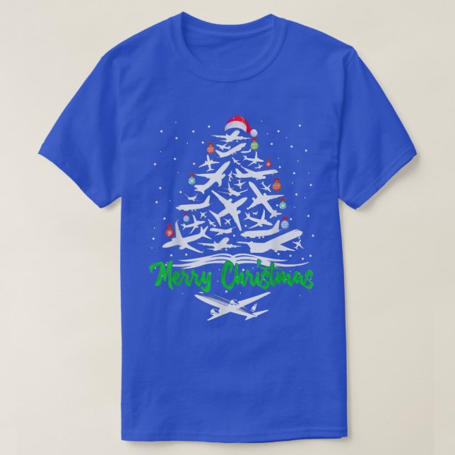 God jul flygplan Julgran Flygplan Xma T Shirt (Design framsida)