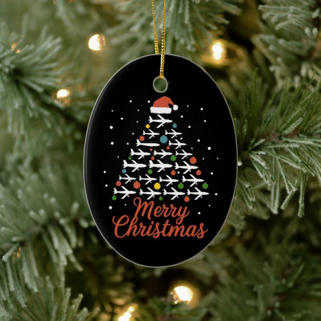 God jul flygplanet Träd Vacation Julgransprydnad Keramik (Träd)