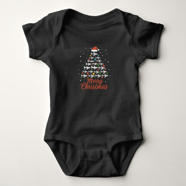 God jul flygplanet Träd Vacation T Shirt (Framsida)