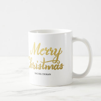 God jul foil glitter penselskript mugg