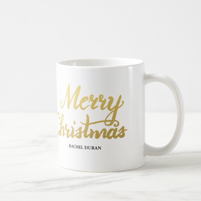 God jul foil glitter penselskript mugg (Höger)