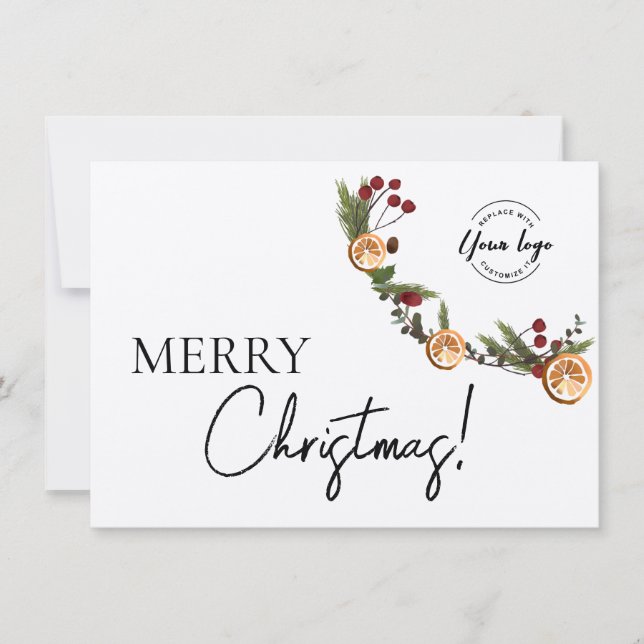 God jul Foliage WAN Business logotyp Julkort (Framsida)