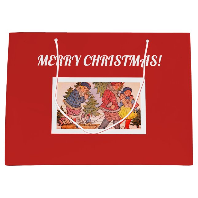 GOD JUL FOLK ART Gift Bag (Framsidan)