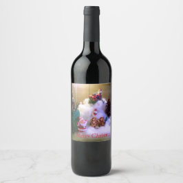 god jul Food and Beverage Label Set Vinflaska Etikett