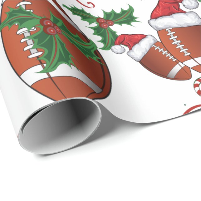 God jul Football Santa Presentpapper (Rullad Hörn)