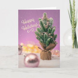 God Jul för alla Liten träd på lavendel  Helgkort