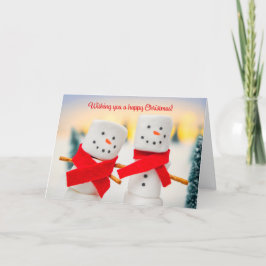 God Jul För Alla Marshmallow Snögubbar Helgkort