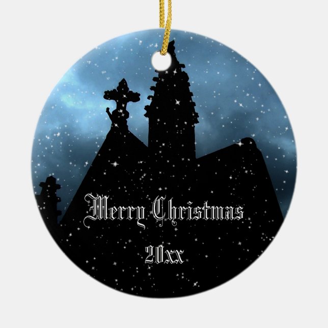 God jul för att anpassa dig julgransprydnad keramik (Framsidan)
