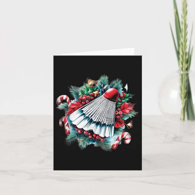 God jul för Badminton Älskare, jul Kort (Framsida)