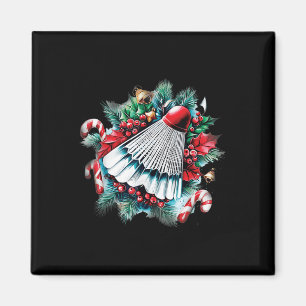 God jul för Badminton Älskare, jul Magnet