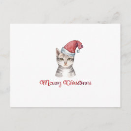 God jul för Cat Lovers Helg Vykort