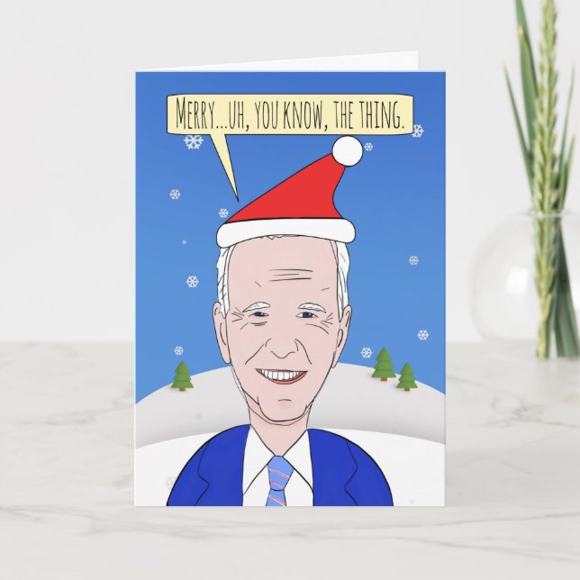 God Jul För Den Glömska Presidenten  Helgkort (Framsida)