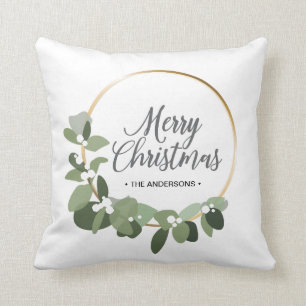 God jul för den moderna julkransen kudde