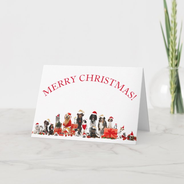 GOD JUL FÖR DJURÄLSKARE - hälsningskort Kort (Framsida)