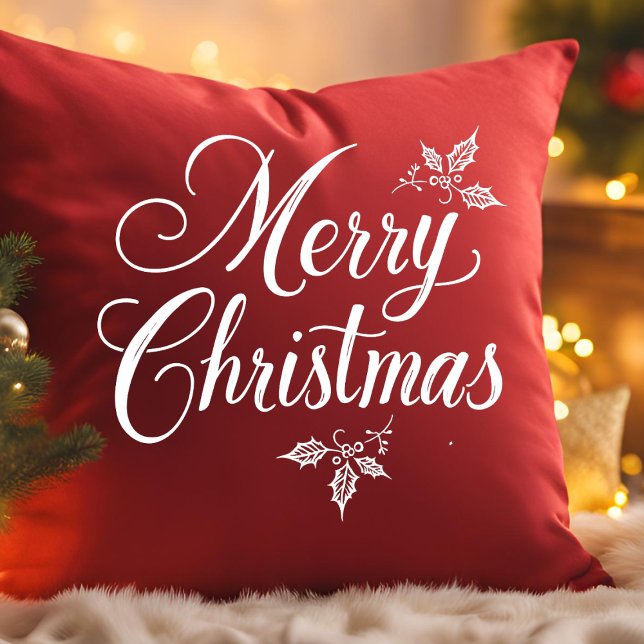 God jul för elegant Calligraphy Kudde (Skapare uppladdad)