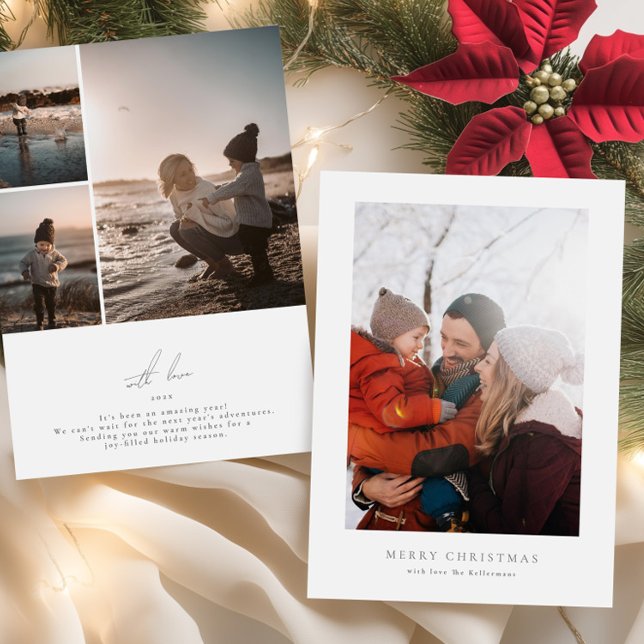 god jul för enkel elegant i ramfoto julkort (Skapare uppladdad)