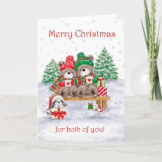 God jul för er båda, Bear-paret Kort