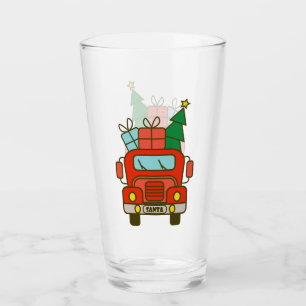 God jul för framsidan Santa lastbil Glaskopp