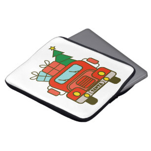 God jul för framsidan Santa lastbil Laptop Fodral