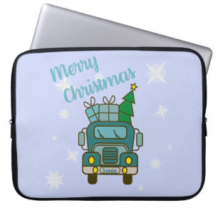 God jul för framsidan Santa lastbil Laptop Fodral