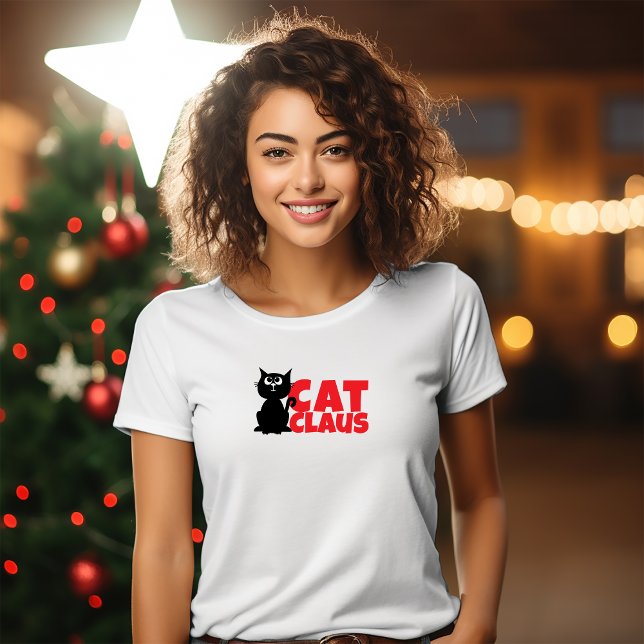 God jul för kattmammor  rolig röd T-shirt (Skapare uppladdad)