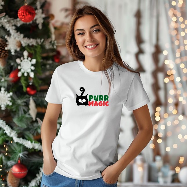 God Jul för kattmammor - rolig röd T-shirt (Skapare uppladdad)