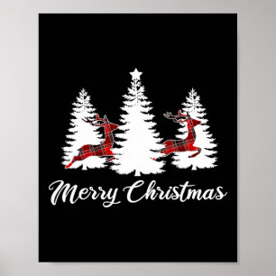 God jul för kvinnor Buffalo Play Reindeer T Poster