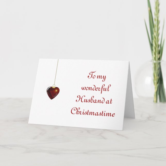 God jul för make från hustru helgkort (Framsida)