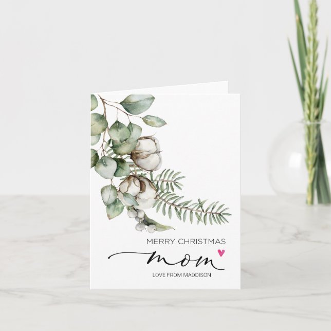 God jul för Mamma Mor från dotter Kort (Framsida)