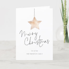 God jul för minimalistiskt stjärnskript helgkort