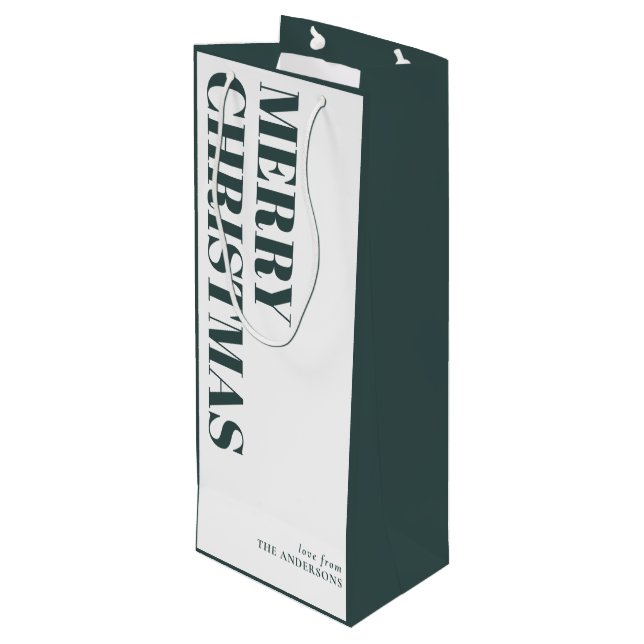 God jul för modern Grönt med minimal Contemporary (Baksidan Vinklad)