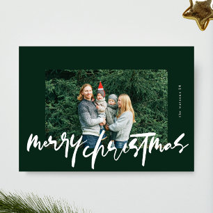 god jul för modern snyggt, vit och grönt julkort