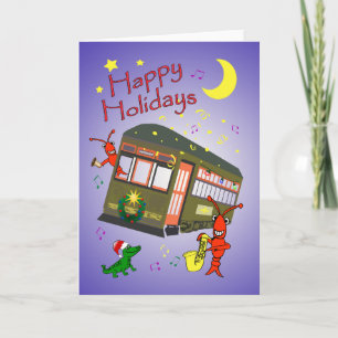 God jul för New Orleans gatabil Helgkort