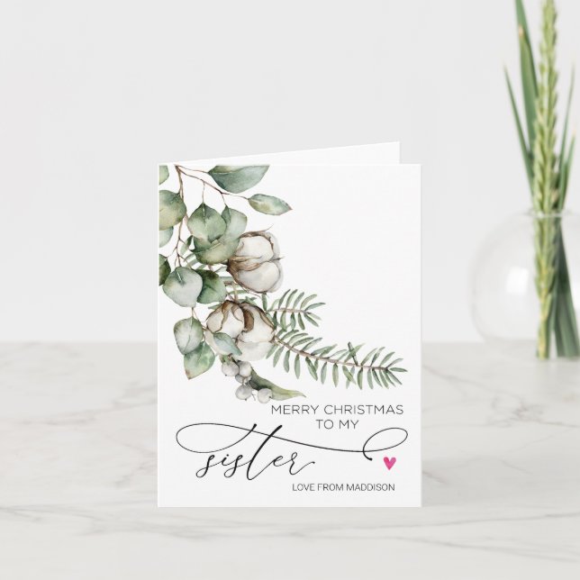 God jul för syster från Syskon-kort Kort (Framsida)