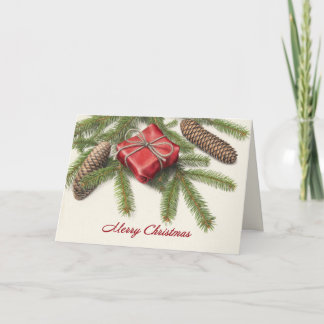 God Jul För Vem Som Helst Grenar och Present Helgkort