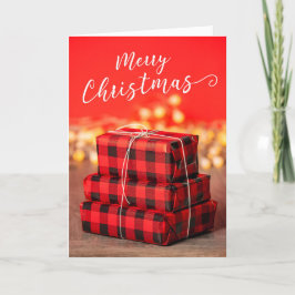 God Jul För Vem Som Helst Presentstapel Helgkort