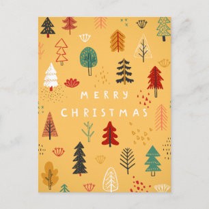 God jul Forest - A Festive Woodland Helg Vykort