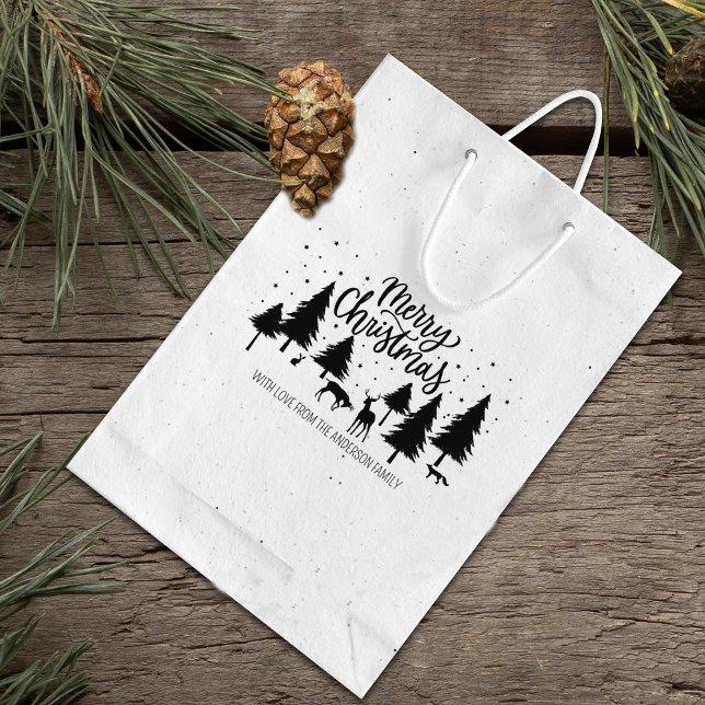 God jul Forest Animals, Hjort och Träd Stämpel (Skapare uppladdad)