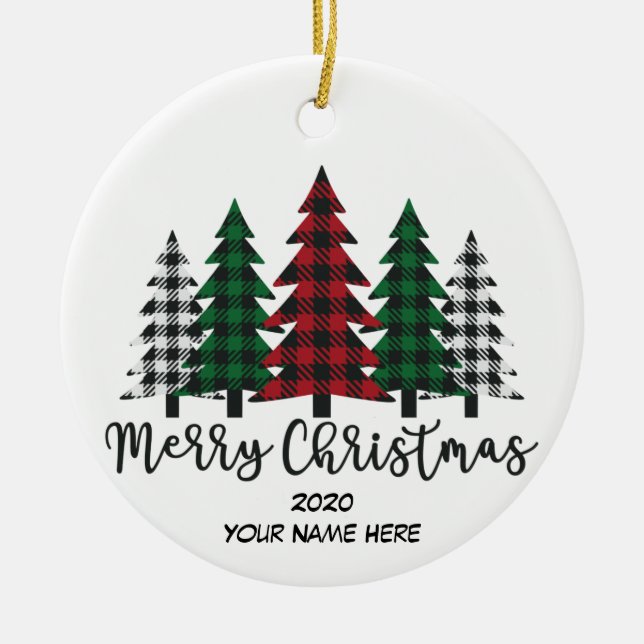 God jul Forest Ceramic Ornamic Julgransprydnad Keramik (Framsidan)