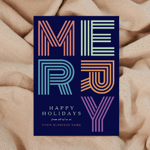 God Jul Företag Logotyp Färgrik Typografi Julkort