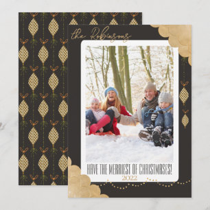 God jul Foto/Namnteckning Ash Black Julkort