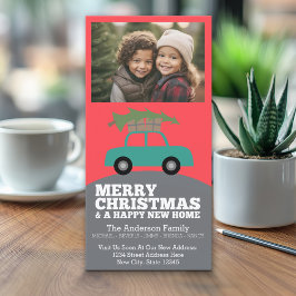 God jul-foto - ny Flytta i Adress på hemmaplan Julkort
