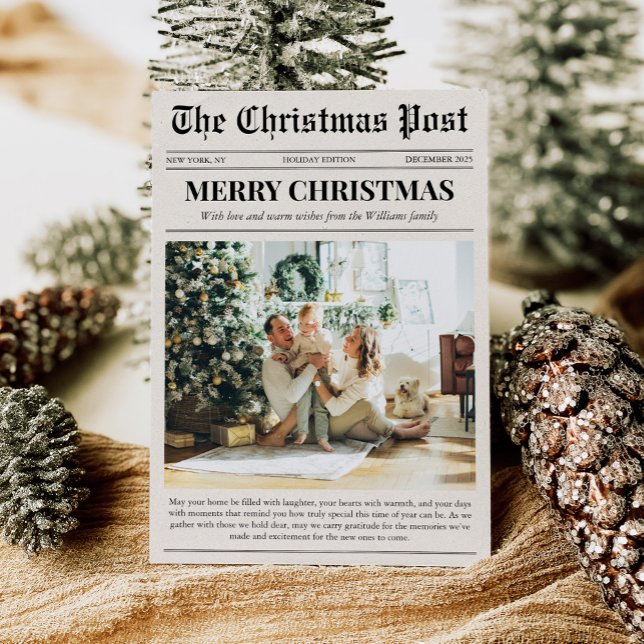 God Jul Foto Tidning Julkort (Skapare uppladdad)