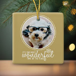 God jul fotohälsningskort Guld Julgransprydnad Keramik<br><div class="desc">Det är årets mest underbara tid! En enkel och modern helgdag som lyfter fram dina foton. Om du har problem med bilderna eller texten klickar du på anpassningsknappen så att du kan flytta runt sak och göra ändringar.</div>
