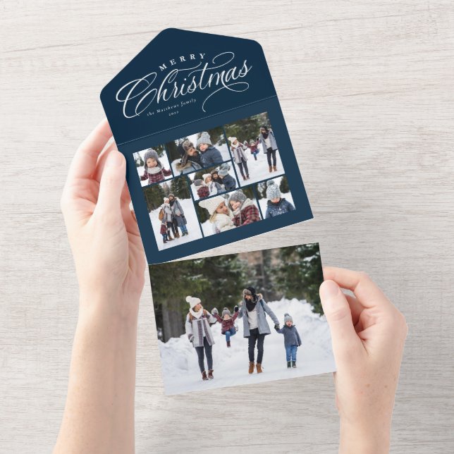 God jul fotokollage marin helgdag trifold (Avrivbar del)