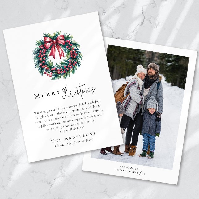 God jul fotokoquett Bow Wand Julkort (Skapare uppladdad)