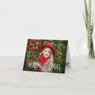 god jul-fotokort för hand-typografi helgkort