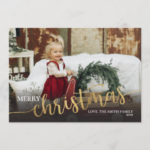 God jul Fotokort Guldfolie jul ca Inbjudningar