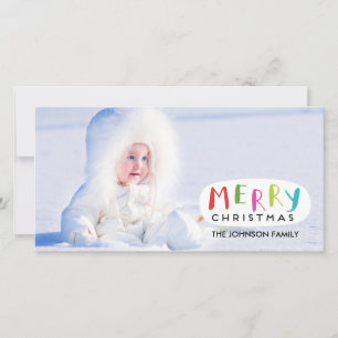 God jul-fotokort Hand Lettered Julkort
